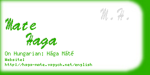 mate haga business card